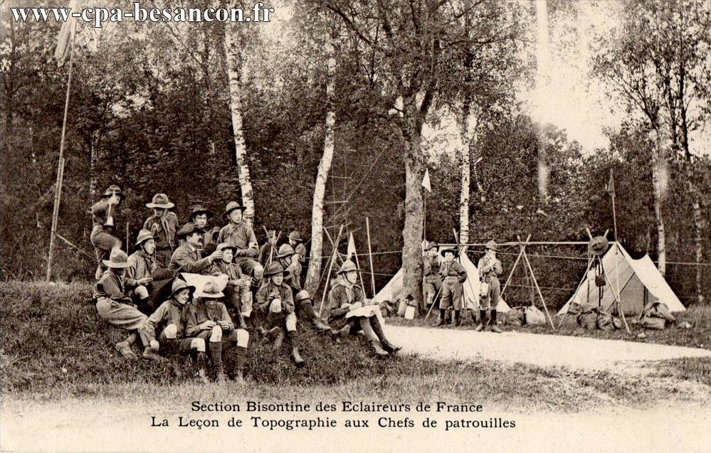 Section Bisontine des Eclaireurs de France - La Leçon de Topographie aux Chefs de patrouilles